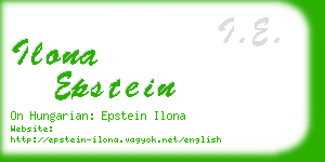 ilona epstein business card